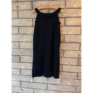 Urban Outfitters Black Textured Sleeveless Midi Dress M Womens Stylish Comfortab
